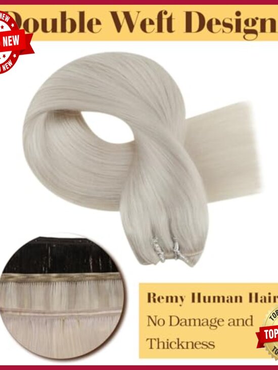 24 Inch Human Hair Extensions 120g Salon Grade Double Weft Wedding main image 4